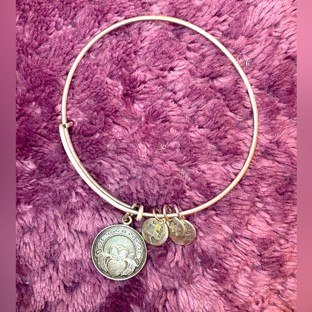 Alex and Ani Silver Claddagh Bangle Bracelet